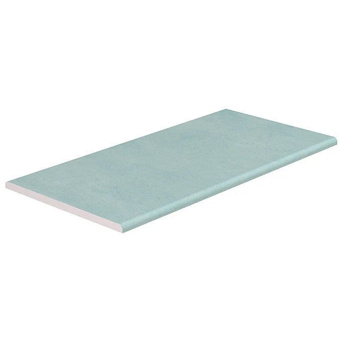 SeraPool Relax Pastel Turquoise double-beveled porcelain pool edge trim