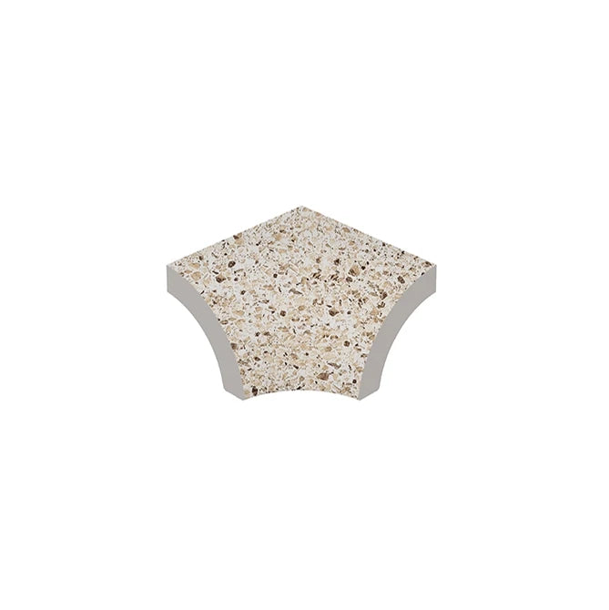 SeraPool Relax Pebble Sand Beige porcelain outer angle corner for smooth pool floor and edge transitions.