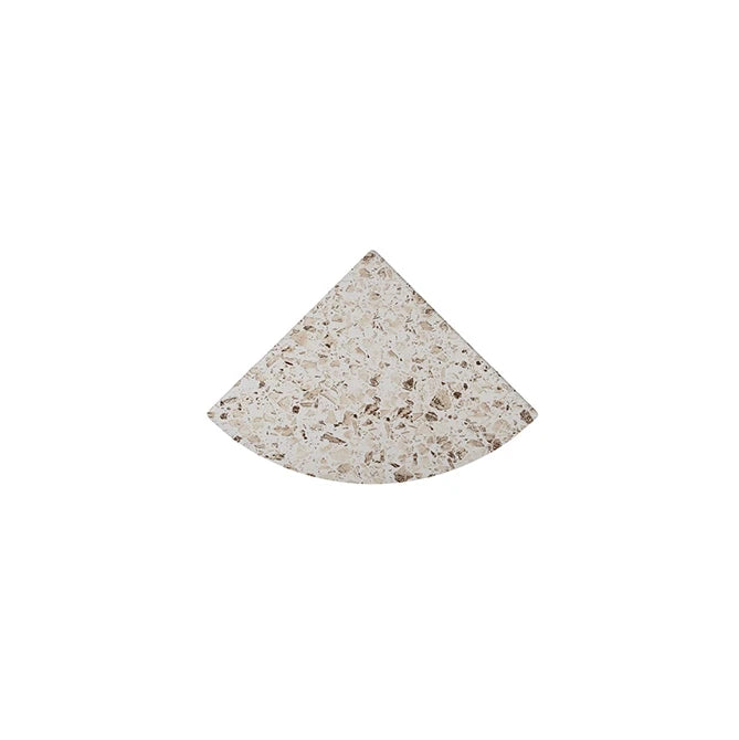 SeraPool Relax Pebble Sand Beige porcelain outer corner piece with a rounded profile for pool edge transitions.