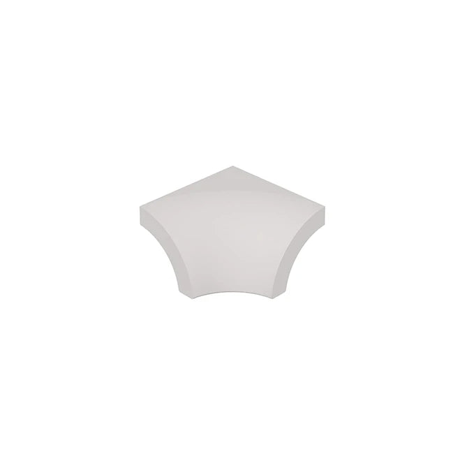 SeraPool Relax White porcelain convex angle corner for finished swimming pool edge transitions.