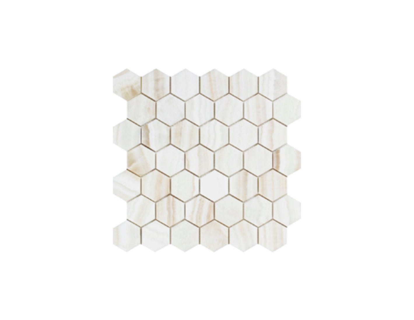 2 inch vein-cut hexagon mosaic tile 