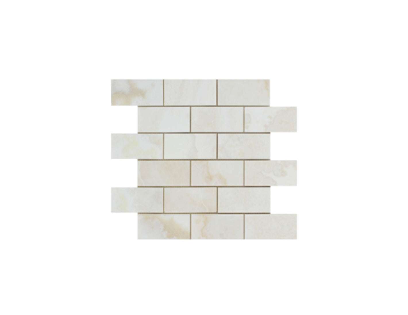 Vanilla Onyx Stone 2 x 4 Brick Mosaic Tile Polished