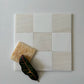 White Onyx Bianco Dolomite Checkerboard Tile Polished