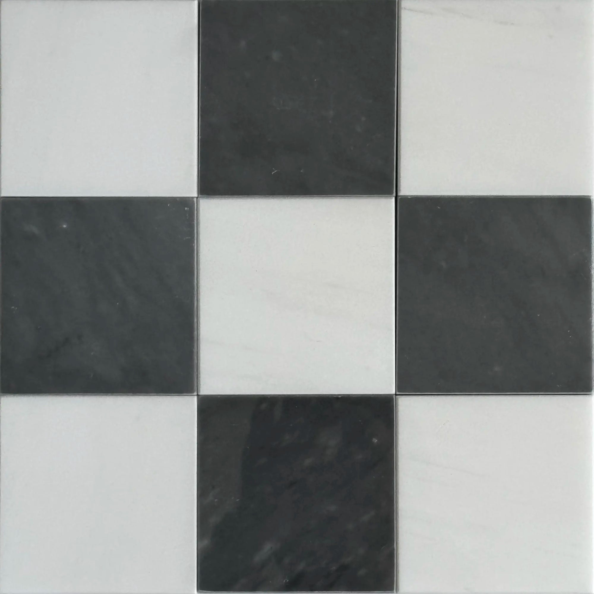 Bardiglio Imperial / Bianco Dolomite Checkerboard Tiles - Tile  